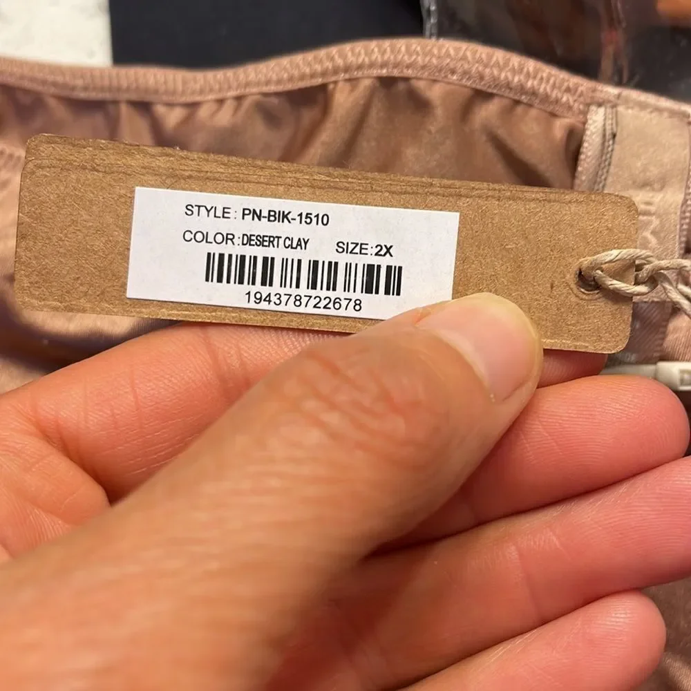 NWT Skims Nude Bikini top and Desert clay bikini bottoms